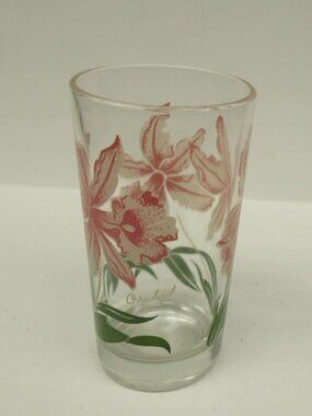 Boscul Vintage Pink and Gray ORCHID 5 Inch Peanut Butter Water Glass - HTF